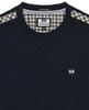 Weekend Offender Mens T-Shirt Check Trim Medea Tee in Navy Blue