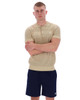 Sergio Tacchini Mens Knit Polo Shirt Sabino Top in Mojave Desert