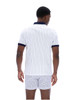 FILA Mens Polo Shirt BB1 80's Striped Polo in White / Fila Navy / Red