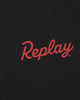 Replay Mens T-Shirt Logo Print Tee in Black