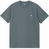 Carhartt Wip Mens T-Shirt Chase Tee in Cozy Blue