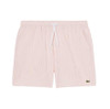 Lacoste Swim Shorts Mens Striped Mid Length Short in Rose