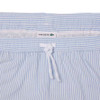 Lacoste Swim Shorts Mens Striped Mid Length Short in White / Light Blue