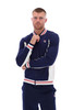 Fila Mens Track Top Settanta Fila Vintage Top in Peacoat Blue / Gardenia / Chinese Red