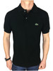 Lacoste Mens S/S Logo Branded Polo Shirt in Black