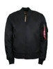 Alpha Industries Mens Bomber Jacket MA-1 VF 59 Flight Jacket in Black