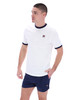 Fila Mens T-Shirt Marconi Ringer Tee in White / FILA Navy