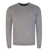 Hugo Boss Mens Jumper Rallo Organic Cotton Knit in Grey