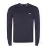 Hugo Boss Mens Jumper Rallo Organic Cotton Knit in Dark Blue