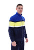 Fila Mens Track Top Decker FILA Velour Track Jacket in Navy / Bright Blue