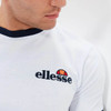 Ellesse Mens T-Shirt Ringer Tee Meduno in White