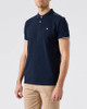 Weekend Offender Mens Polo Shirt Check Sakai in Navy Blue