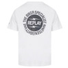 Replay Mens T-Shirt Biker Print Tee in White