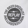 Replay Mens T-Shirt Biker Print Tee in White