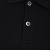 Sunspel Mens Polo Shirt Short Sleeve Pique in Black