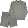 Hugo Boss Mens Sweatshirt & Shorts Set Westart Sewalk BOSS Set in Grey