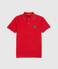 Psycho Bunny Mens Polo Shirt Banks Fashion Pique in Ruby Red