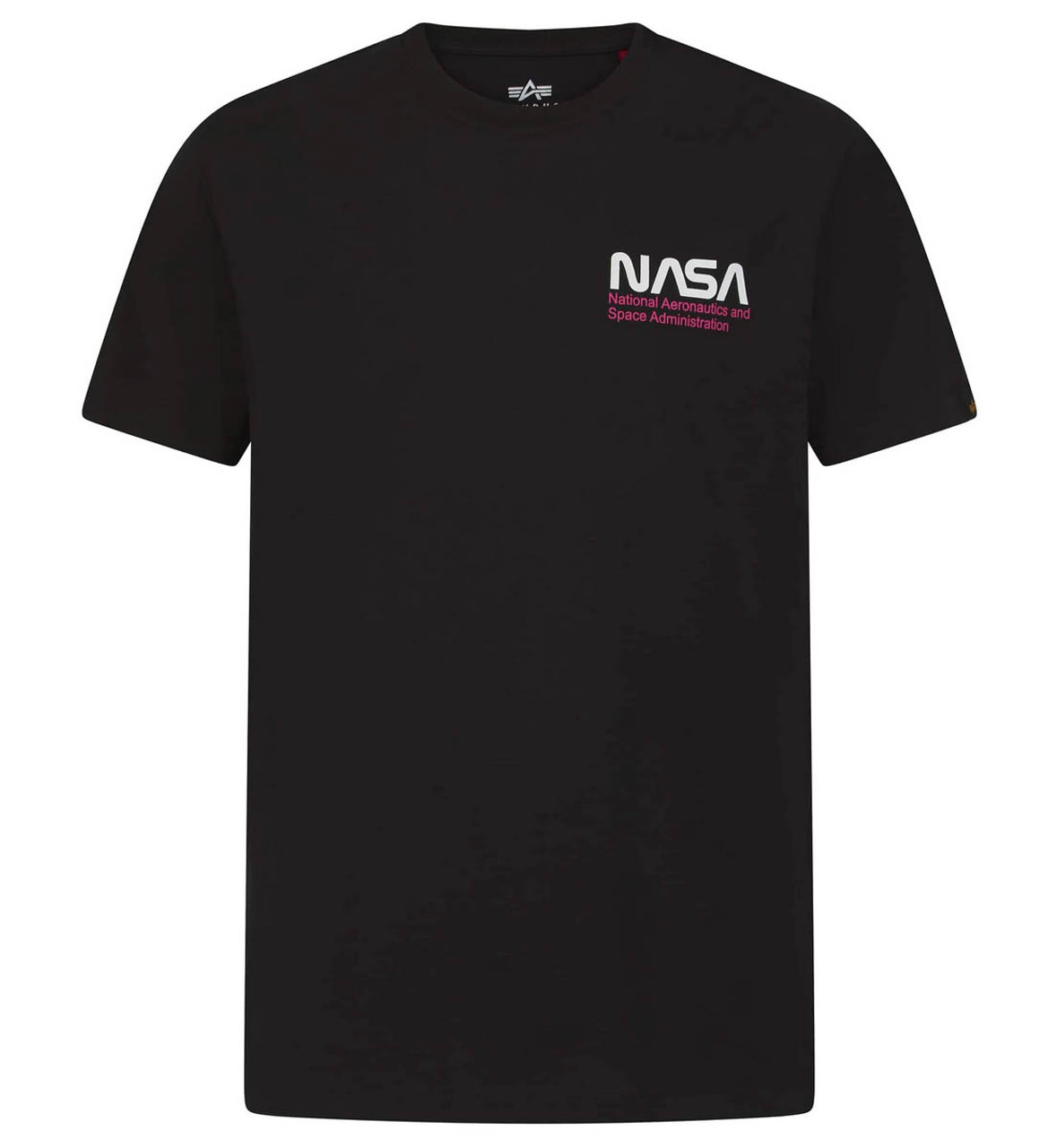 Alpha Industries Mens T-Shirt Sniper Nasa Skylab in Black Tee