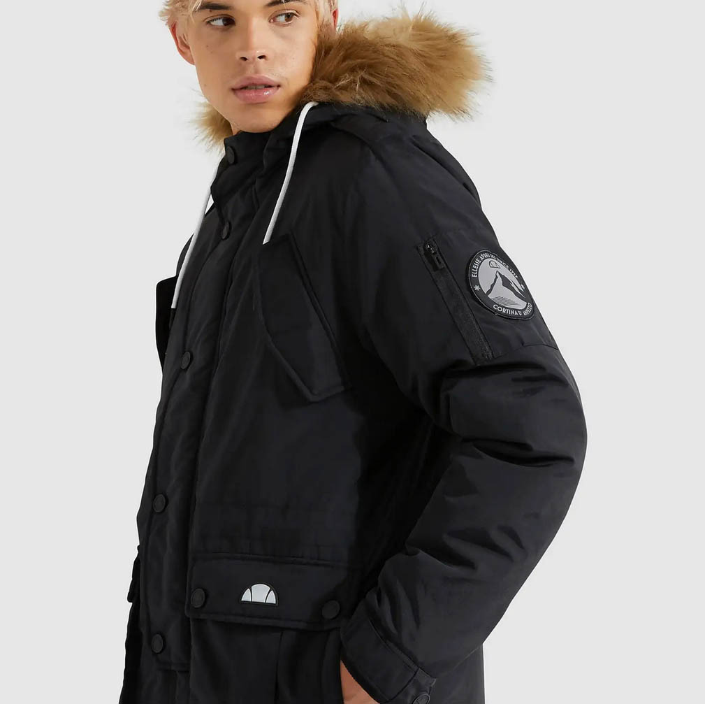 Ellesse Mens Parka Jacket in Black 