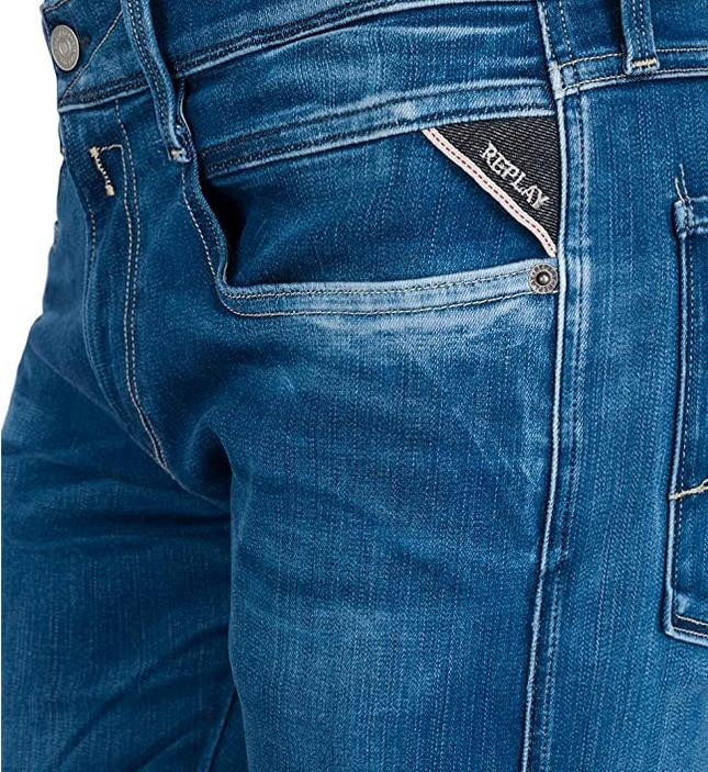 Replay Anbass Hyperflex Jeans in Surf 