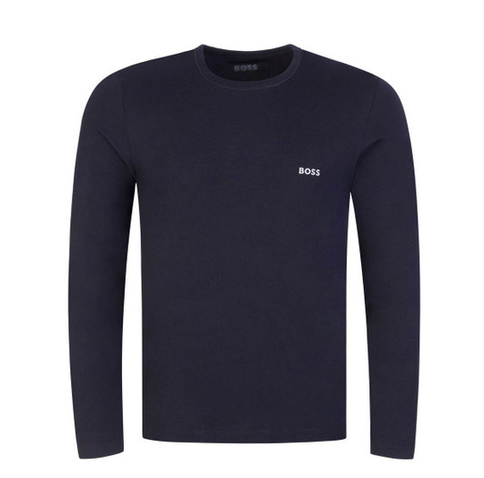 Hugo Boss Mens T-Shirt Embroidered BOSS Long Sleeve