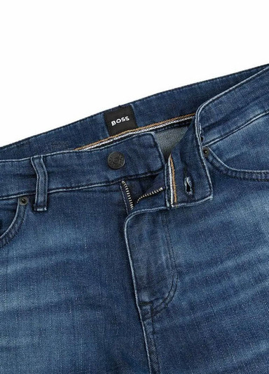 Hugo Boss Mens Jeans BOSS Delaware Tabor Italian Denim Jeans in Dark Blue