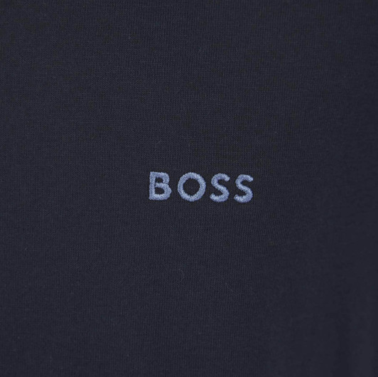 Hugo Boss T-Shirt Embroidered Logo Classic BOSS Tee in Navy Blue