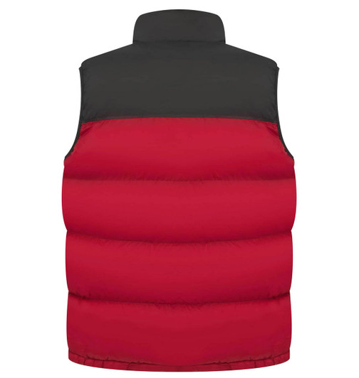 Schott Mens Jacket Taho22V Gilet in Red / Black