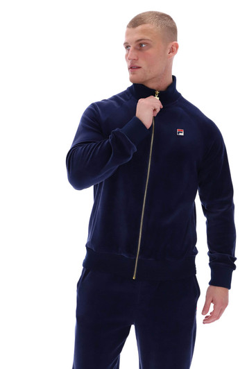 Fila Vintage Irving Velour Track Top Navy