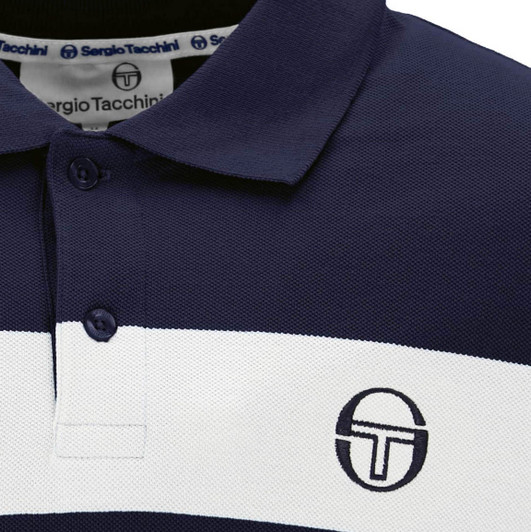 Sergio Tacchini Mens Polo Shirt Young Line Polo in Navy Blue