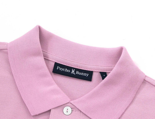 Psycho Bunny Mens Polo Shirt Classic Polo in Pastel Lavender Pink