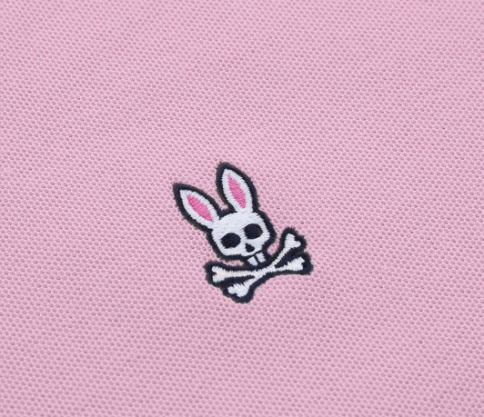 Psycho Bunny Mens Polo Shirt Classic Polo in Pastel Lavender Pink