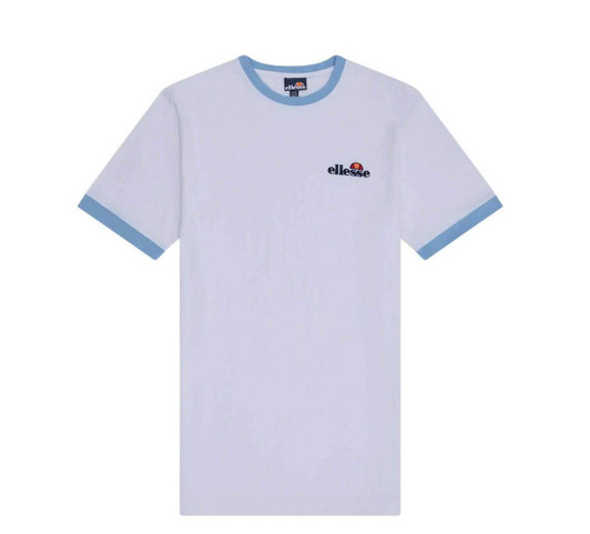 Ellesse Mens T-Shirt Meduno Ringer Tee in White / Light Blue