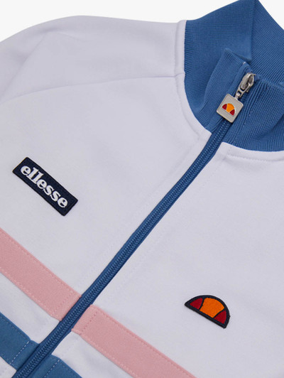 Ellesse Mens Track Jacket Rimini 80's Track Top in White / Light Blue / Pink