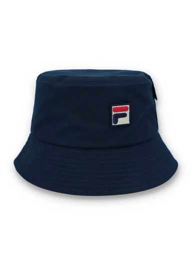 Fila Mens Bucket Hat FILA Vintage Logo Lavaro Hat in FILA Navy