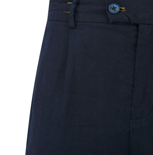 Sseinse Mens Trousers Linen Pantalaccio in Navy Blue