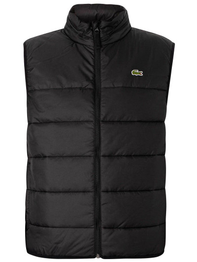 Lacoste Mens Jacket Water Repellant Gilet in Black