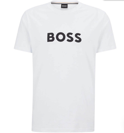 Hugo Boss Mens T-Shirt BOSS UV Protection UPF 50 Tee in White