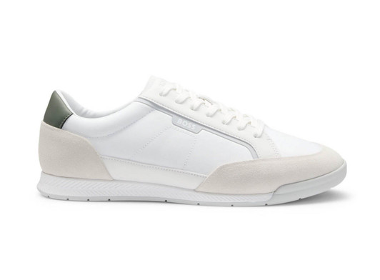 BOSS Mens Trainers Hugo Boss Nitan Footwear in Open White