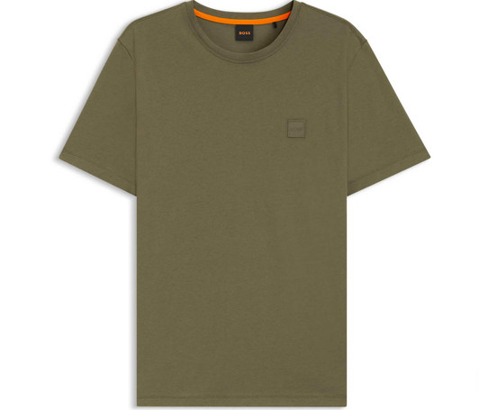 BOSS Mens T-Shirt Tales Boss Cotton Tee in Green