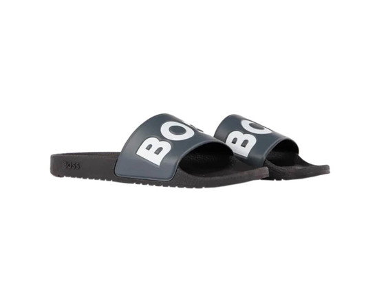 BOSS Slides Mens Aryeh Sliders in Grey