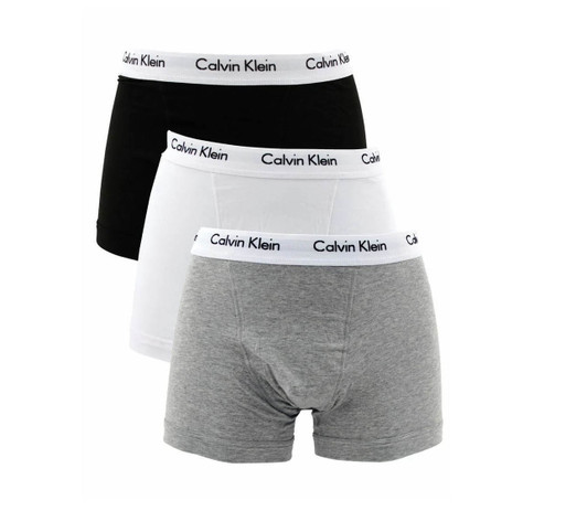 Calvin Klein Mens 3 Pack Boxer Shorts CK Underwear Fitted Trunks in Multi Colour