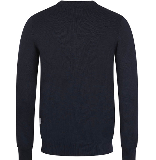 Seinse Jumper Mens Knit Girocollo Crew Neck in Navy Blue