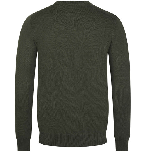 Seinse Jumper Mens Knit Girocollo Crew Neck in Green