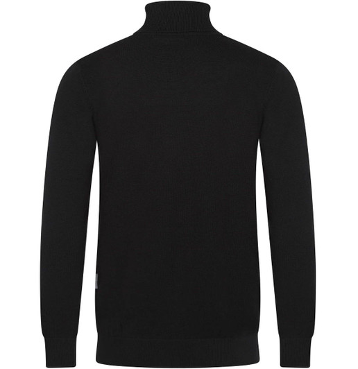 Seinse Jumper Mens Roll Neck Dolcevita Knit in Black