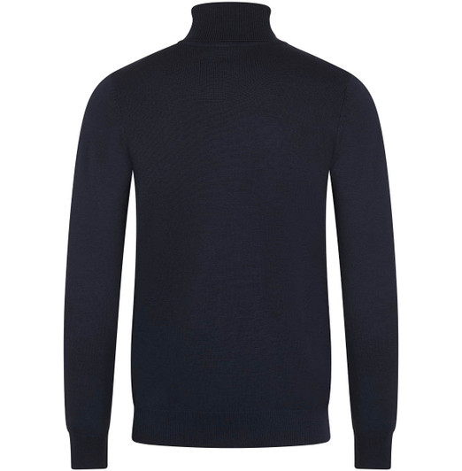 Seinse Jumper Mens Roll Neck Dolcevita Knit in Navy Blue