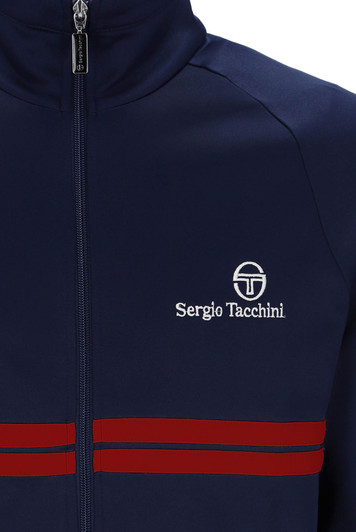 Sergio Tacchini Mens Track Top New Dallas Track Jacket in Maritime Blue
