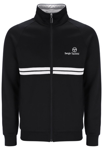 Sergio Tacchini Mens Track Top New Dallas Track Jacket in Black