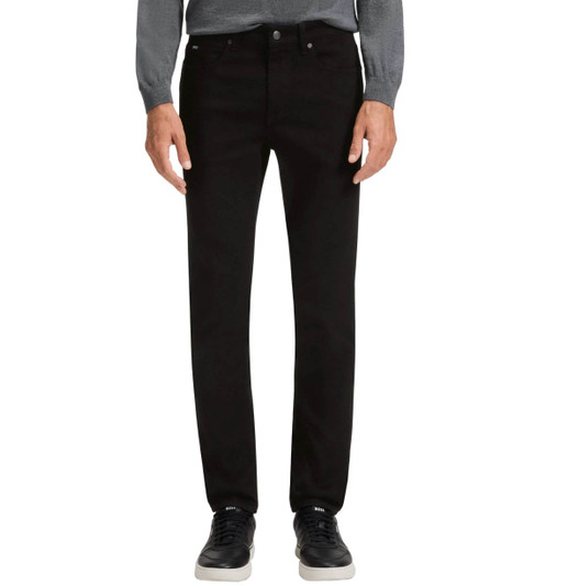 BOSS Mens Jeans Hugo Boss H Delaware Cashmere Touch Slim Fit Jean in Black