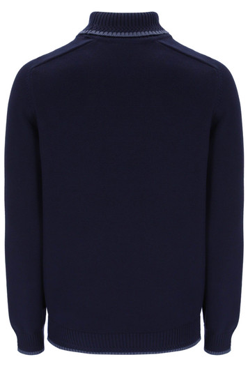 Sergio Tacchini Mens Roll Neck Knit Jumper Caruso in Maritime Blue